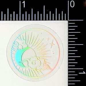 🌀10/$10🌀 Silver Celestial Holographic Translucent Waterproof Vinyl Sticker
